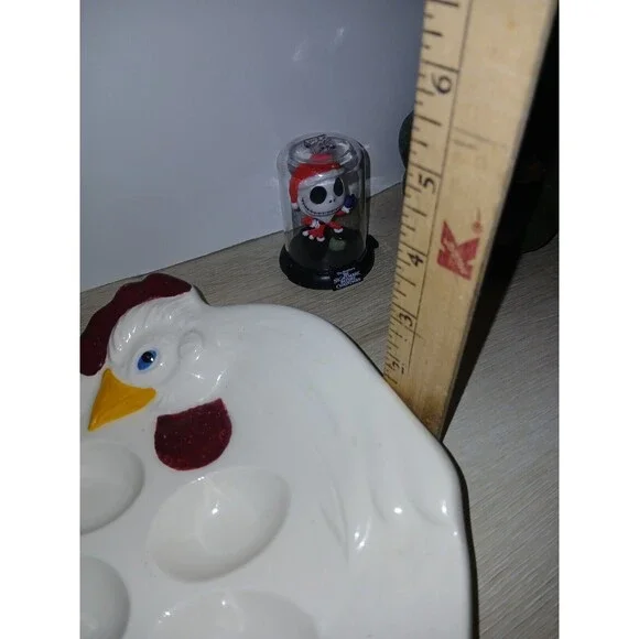 Treasure Craft Chicken Shaped Serving Platter Deviled Eggs Easter USA Vintage - Picture 5 of 13